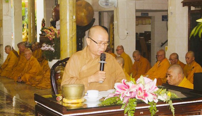 Thượng toạ Thích Quảng Thiện, Ủy viên Thường trực đặc trách Pháp chế GHPGVN Q.12 trùng tuyên giới luật