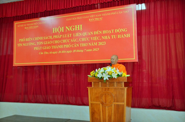 Hòa thượng Đào Như, Phó Chủ tịch Hội đồng Trị sự, Trưởng ban Trị sự GHPGVN TP.Cần Thơ phát biểu khai mạc Hòa thượng Đào Như, Phó Chủ tịch Hội đồng Trị sự, Trưởng ban Trị sự GHPGVN TP.Cần Thơ phát biểu khai mạc