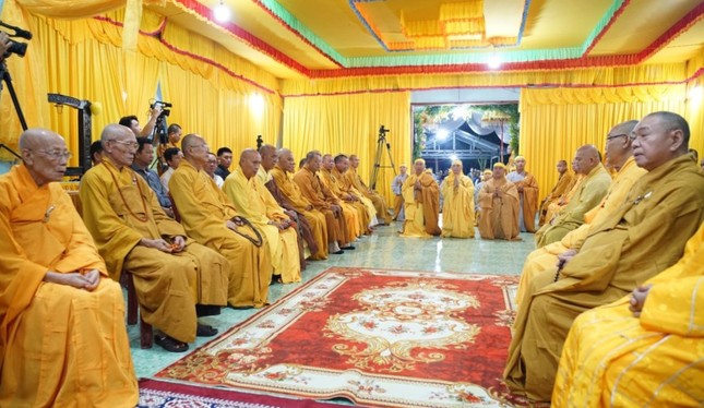 Lễ truy niệm Trưởng lão Hòa thượng Thích Giác Minh - Ảnh: Tường Huy