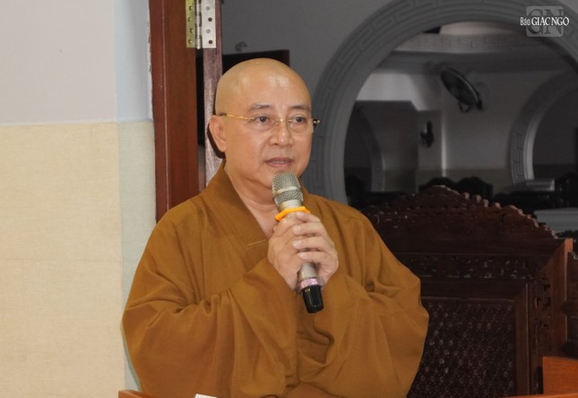 Thượng tọa Thích Minh Tâm trình kế hoạch Tuần lễ Phật đản