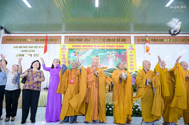 Thả bồ câu cầu nguyện thế giới hòa bình, chúng sanh an lạc