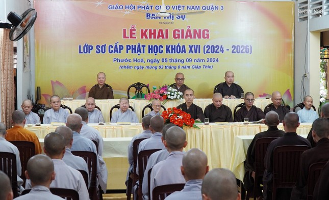 Lễ khai giảng diễn ra tại chùa Phước Hòa, Q.3, TP.HCM chiều 5-9-2024 Lễ khai giảng diễn ra tại chùa Phước Hòa, Q.3, TP.HCM chiều 5-9-2024