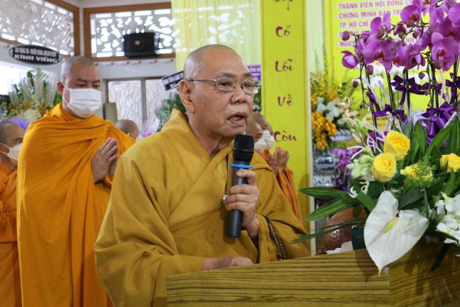 Hòa thượng Thích Thiện Pháp cung tuyên tiểu sử cố Trưởng lão Hòa thượng Thích Giác Hà