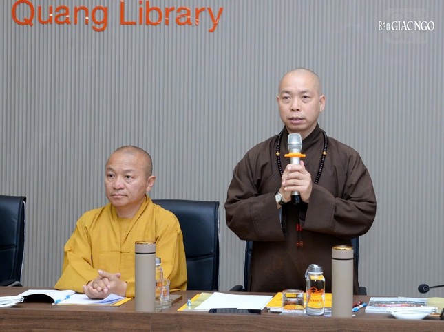 Tại phiên họp, Thượng tọa Thích Quang Thạnh kêu gọi chư tôn đức, các thành viên của Ban vừa được Trưởng lão Hòa thượng Chủ tịch Hội đồng Trị sự phê chuẩn nỗ lực hết sức để hoàn thành sứ mệnh Giáo hội giao phó Tại phiên họp, Thượng tọa Thích Quang Thạnh kêu gọi chư tôn đức, các thành viên của Ban vừa được Trưởng lão Hòa thượng Chủ tịch Hội đồng Trị sự phê chuẩn nỗ lực hết sức để hoàn thành sứ mệnh Giáo hội giao phó