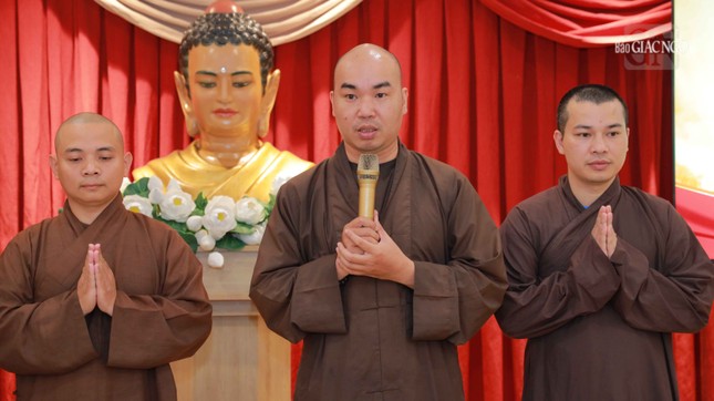 Đại đức Thích Quảng Hậu phát biểu nhận nhiệm vụ Đại đức Thích Quảng Hậu phát biểu nhận nhiệm vụ