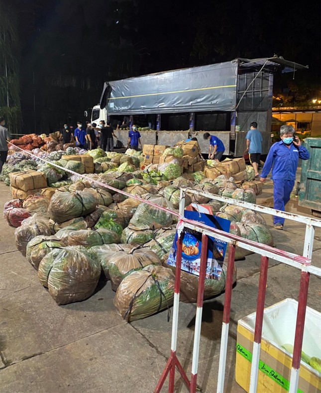 Các mặt hàng nông sản được tập kết tại chùa Tâm Ấn Các mặt hàng nông sản được tập kết tại chùa Tâm Ấn