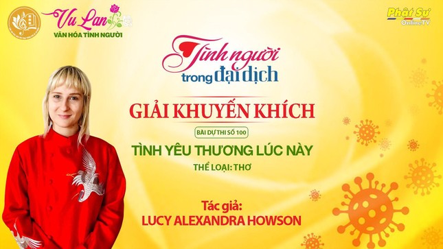 Chị Lucy, tác giả người nước ngoài duy nhất tham dự hội thi lần này Chị Lucy, tác giả người nước ngoài duy nhất tham dự hội thi lần này