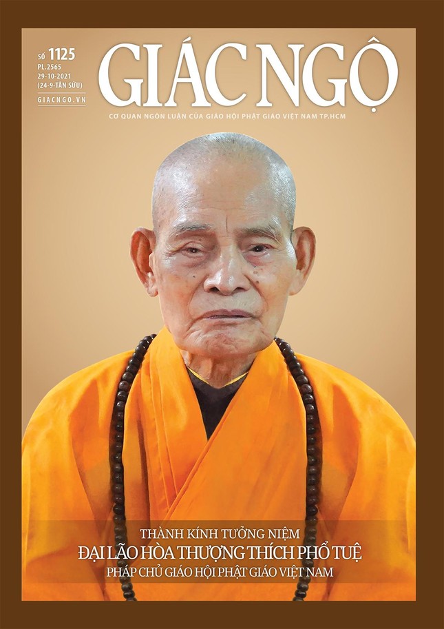 Bìa 1 báo Giác Ngộ số 1125 - Mỹ thuật: Tống Viết Diễn
