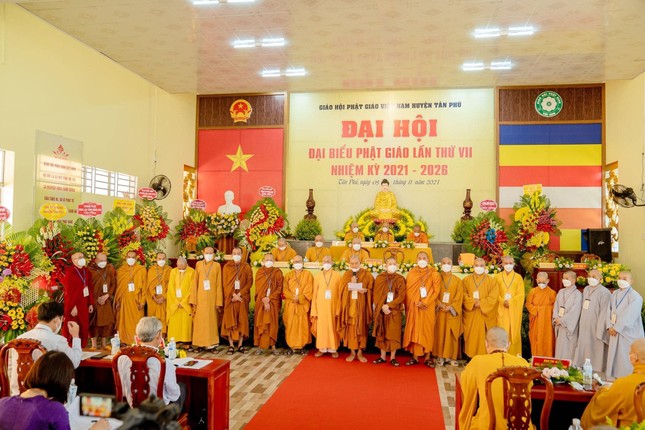 Tân Ban Trị sự Phật giáo huyện Tân Phú ra mắt đại hội và pháp biểu nhận nhiệm vụ