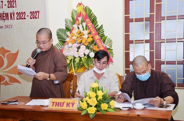 Đại đức Thích Viên Thành báo cáo tổng kết công tác Phật sự, triển khai phương hướng hoạt động nhiệm kỳ 2022-2027 Đại đức Thích Viên Thành báo cáo tổng kết công tác Phật sự, triển khai phương hướng hoạt động nhiệm kỳ 2022-2027