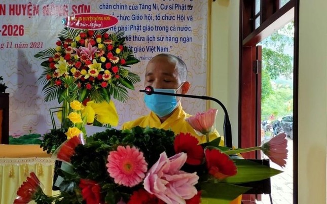 Đại đức Thích Chúc Ngộ phát biểu khai mạc Đại đức Thích Chúc Ngộ phát biểu khai mạc