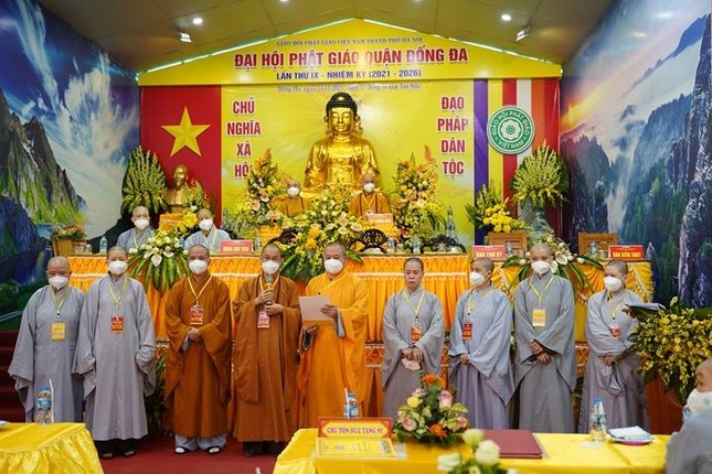 Tân Ban Trị sự Phật giáo quận Đống Đa ra mắt và phát biểu nhận nhiệm vụ tại đại hội