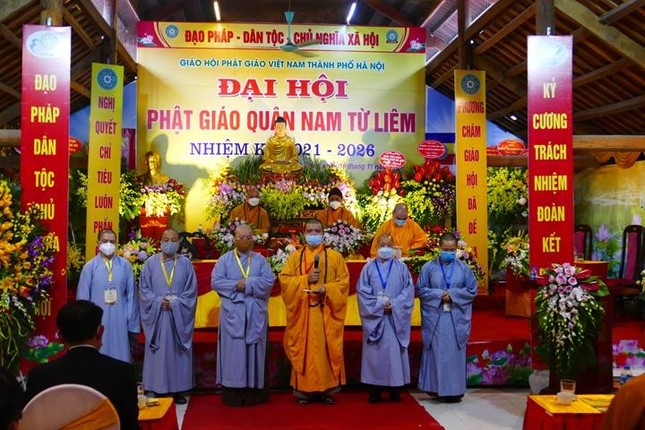 Tân Ban Trị sự Phật giáo quận Nam Từ Liêm ra mắt và phát biểu nhận nhiệm vụ tại đại hội