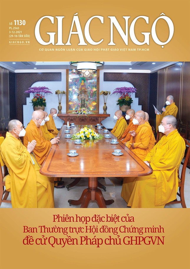 Bìa 1 báo Giác Ngộ số 1130 - Ảnh: Bảo Toàn, Mỹ thuật: Tống Viết Diễn