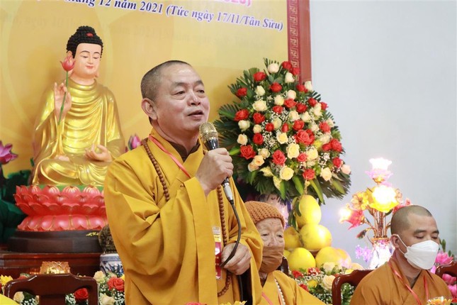 Thượng tọa Thích Thanh Hòa phát biểu tại hội nghị Thượng tọa Thích Thanh Hòa phát biểu tại hội nghị