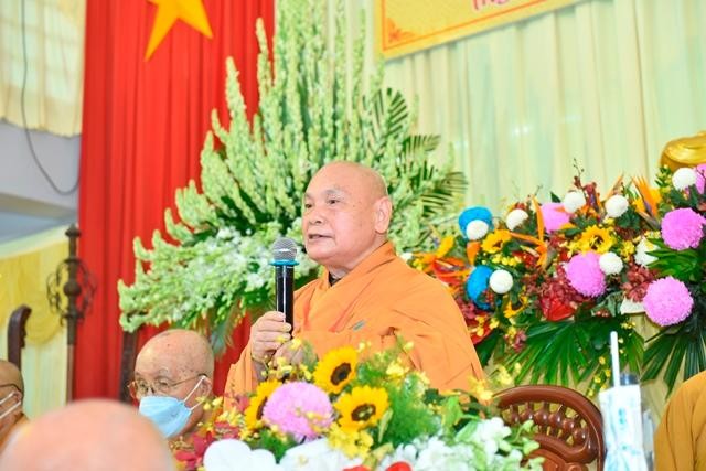 Hòa thượng Thích Thiện Nhơn ban đạo từ tại buổi lễ