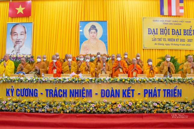 Đại hội đại biểu Phật giáo tỉnh An Giang lần thứ VII diễn ra trong một buổi sáng 19-4-2022