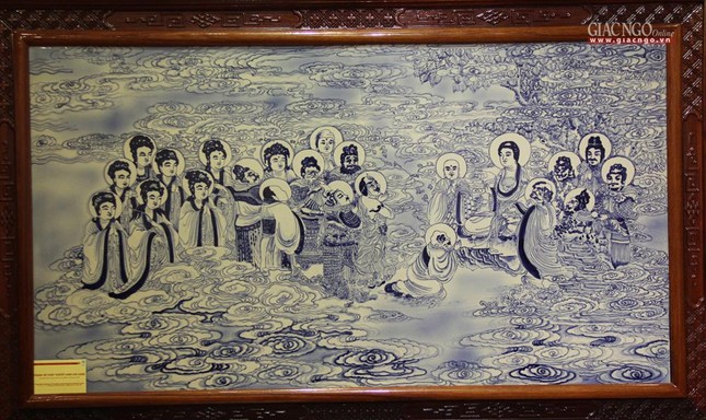 Tranh sứ Phật thuyết kinh Kim cang được chuyển từ mộc bản của Thiền sư Thạch Liêm Tranh sứ Phật thuyết kinh Kim cang được chuyển từ mộc bản của Thiền sư Thạch Liêm