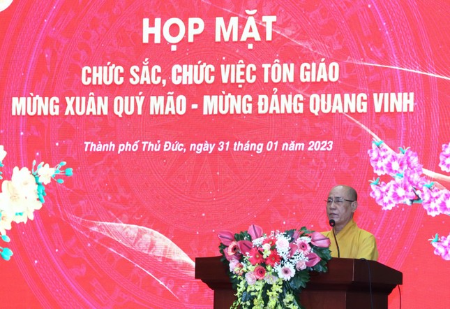 Hòa thượng Thích Minh Truyền phát biểu Hòa thượng Thích Minh Truyền phát biểu