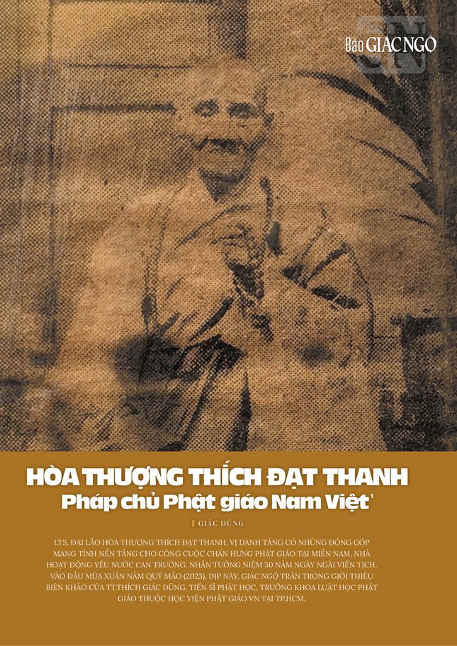 Bài trên Báo Giác Ngộ số 1189 - Thiết kế: Phòng Mỹ thuật BGN/Tống Viết Diễn
