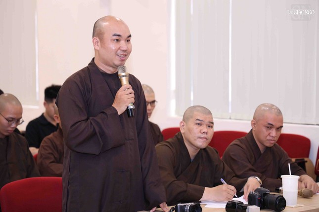 Đại đức Thích Quảng Hậu phát biểu