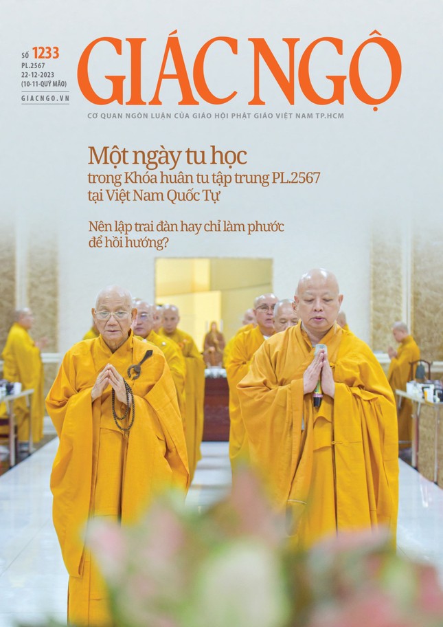 Bìa Báo Giác Ngộ số 1233 - Ảnh: Quảng Đạo/ Mỹ thuật: Tống Viết Diễn