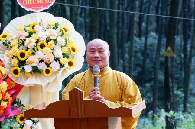 Đại đức Thích Quảng Nguyên phát biểu