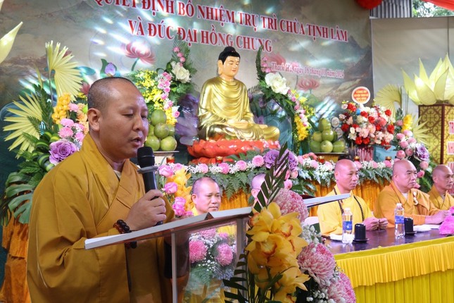 Đại đức Thích Chúc Cường công bố quyết định bổ nhiệm trụ trì chùa Tịnh Lâm Đại đức Thích Chúc Cường công bố quyết định bổ nhiệm trụ trì chùa Tịnh Lâm