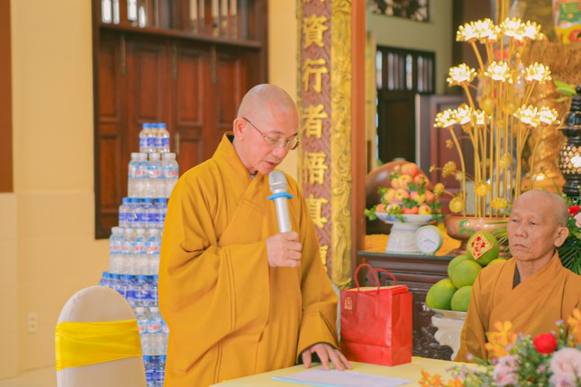 Thượng tọa Thích Tịnh Tâm thông qua phương hướng hoạt động của Ban Trị sự GHPGVN H.Củ Chi năm 2024