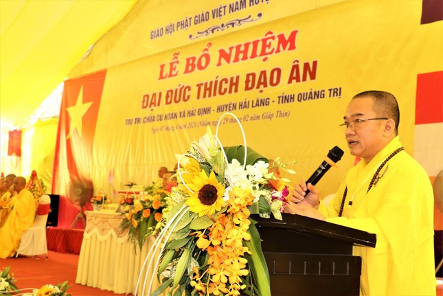 Đại đức Thích Viên Thành công bố quyết định bổ nhiệm trụ trì chùa Cu Hoan