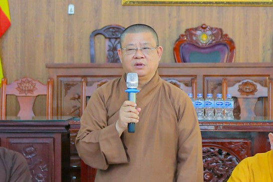 Thượng tọa Thích Minh Thanh phát biểu khai mạc