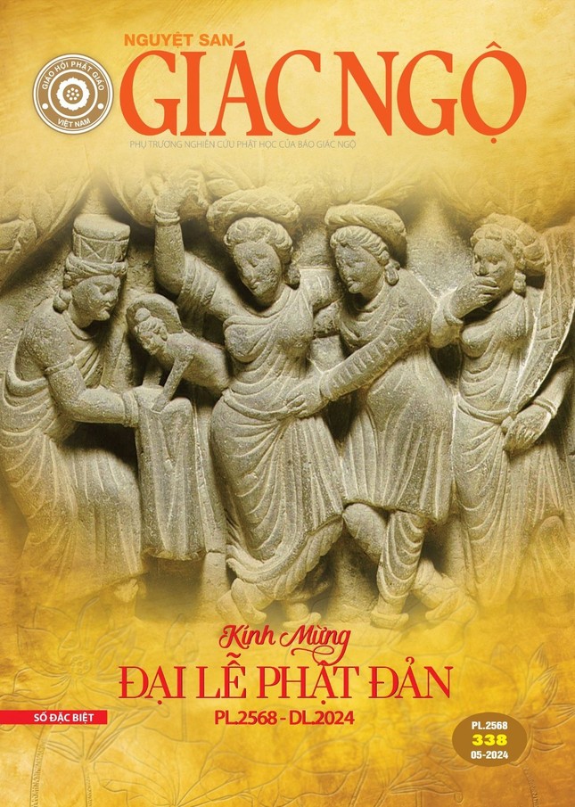 Bìa 1: Phù điêu Thái tử Tất-đạt-đa đản sinh, phong cách Gandhāra - Ảnh: Tư liệu