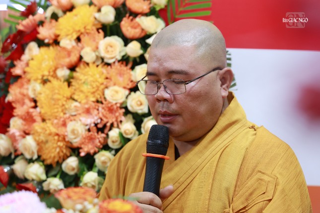 Đại đức Thích Bửu Đăng phát biểu cảm tạ