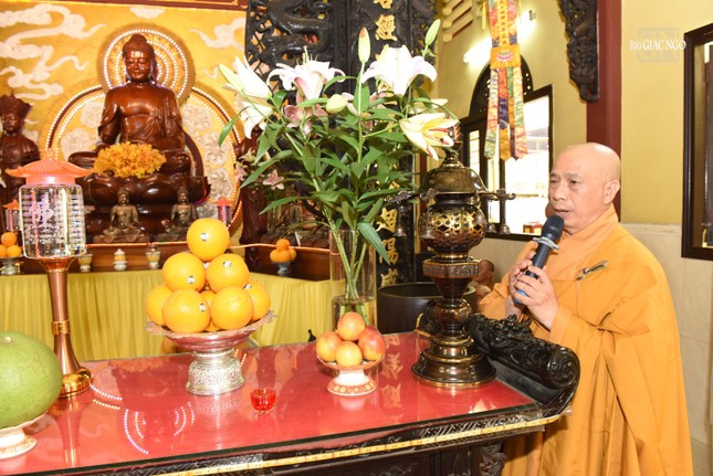 Thượng tọa Thích Tâm Chơn, Trưởng ban Trị sự Phật giáo Q.Bình Thạnh phổ biến hoạt động Phật sự quận nhà sau thời Bố-tát