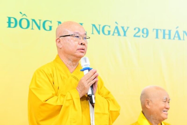 Thượng tọa Thích Phước Đạt phát biểu