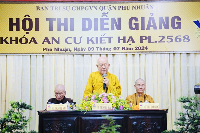 Trưởng lão Hòa thượng Thích Như Niệm phát biểu