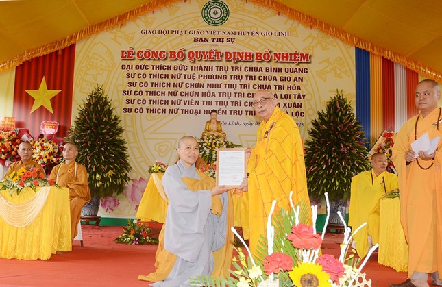 Sư cô Thích nữ Chơn Như trụ trì chùa Trí Hòa (xã Gio Sơn)