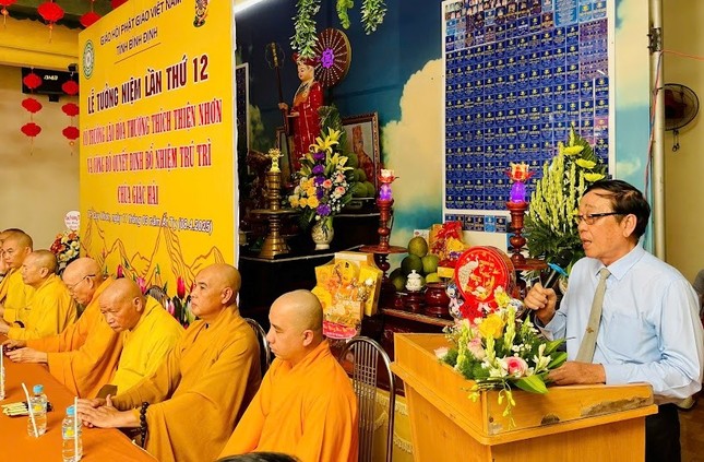 Cư sĩ Thiện Hải phát biểu