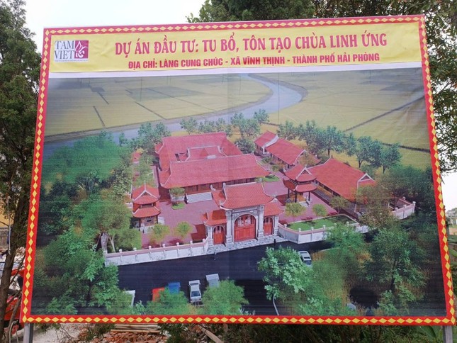 Phối cảnh tổng thể chùa Linh Ứng sau khi trùng tu