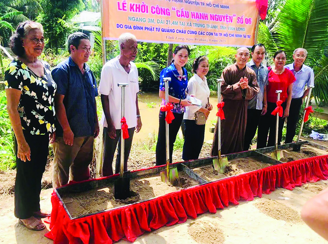 Khởi công xây dựng &quot;Cầu Hạnh Nguyện&quot; số 6 tại xã Trung Thành, Vĩnh Long