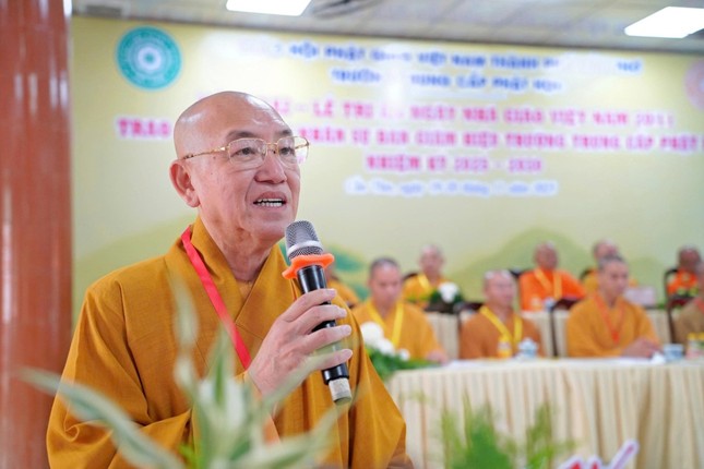 Thượng tọa Thích Bình Tâm phát biểu khai mạc