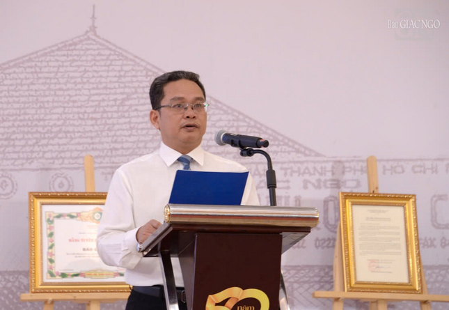 Ông Phạm Minh Tuấn, Phó Chủ tịch Ủy ban MTTQVN TP.HCM phát biểu