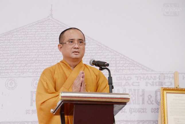 Thượng tọa Thích Tâm Hải phát biểu khai mạc