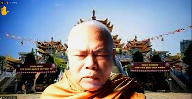 Hòa thượng Thích Giác Toàn phát biểu chỉ đạo và đúc kết phiên họp