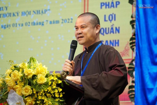 Đại đức Thích Thanh Toàn, Trưởng ban Trị sự GHPGVN tỉnh Hà Giang phát biểu