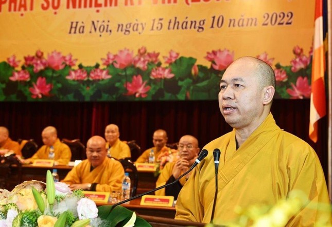 Thượng tọa Thích Đức Thiện phát biểu chỉ đạo