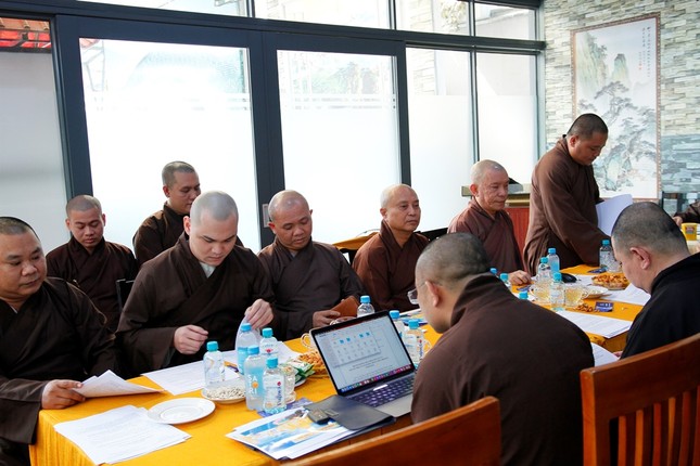 Đại đức Thích Quang Hội báo cáo công tác Phật sự quý I năm 2023