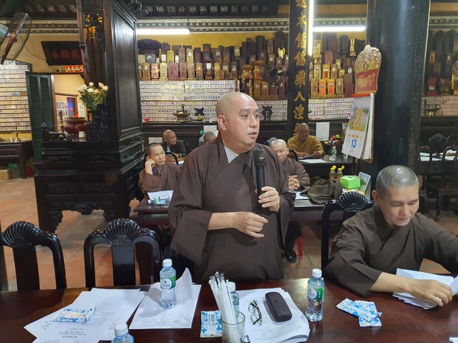 Thượng tọa Thích Từ Tánh, trụ trì tổ đình Giác Lâm phát biểu Thượng tọa Thích Từ Tánh, trụ trì tổ đình Giác Lâm phát biểu