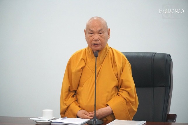 Trưởng lão Hòa thượng Thích Thiện Nhơn phát biểu chỉ đạo