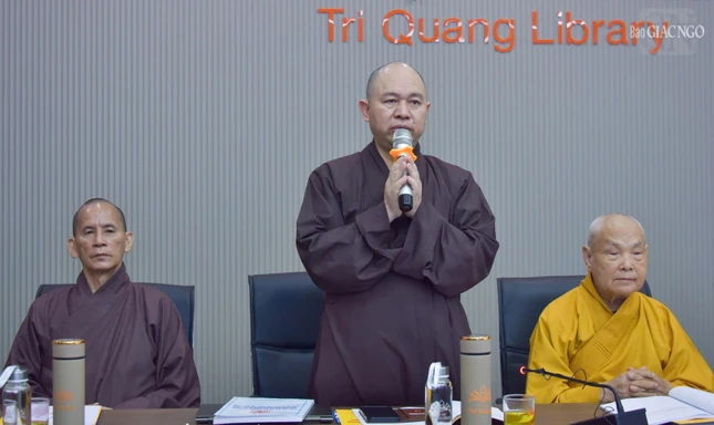Thượng tọa Thích Đức Thiện, Trưởng ban Nội dung Đại lễ Vesak LHQ 2025 đã phát biểu khai mạc